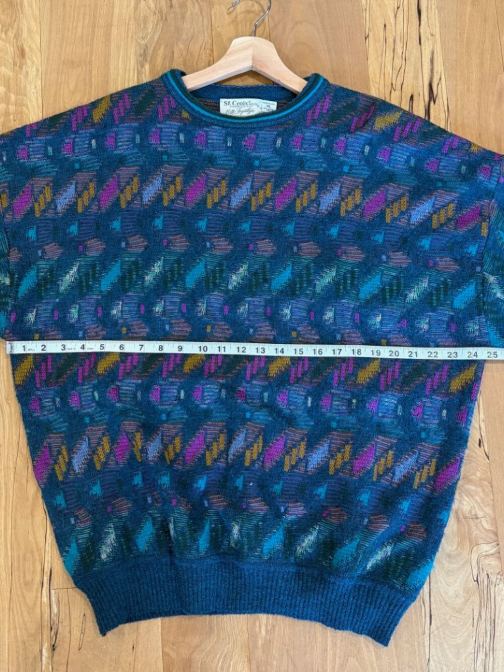 Vintage St. Croix Textured Sweater 3D Knit Cosby Biggie Men's XL - Picture 9 of 9